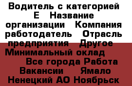 Водитель с категорией Е › Название организации ­ Компания-работодатель › Отрасль предприятия ­ Другое › Минимальный оклад ­ 30 000 - Все города Работа » Вакансии   . Ямало-Ненецкий АО,Ноябрьск г.